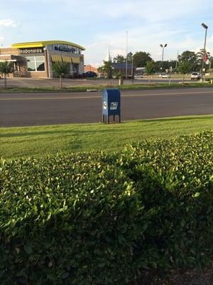 Awkwardly placed mailbox.