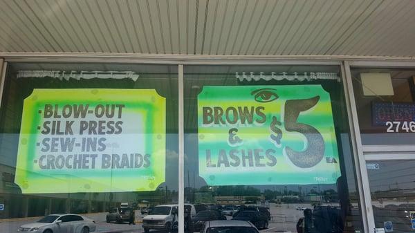 It's actually $10 for brows so maybe it's $5 per eye?