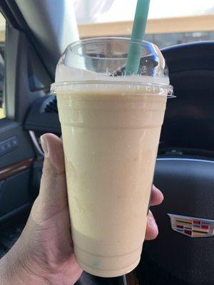 Butter finger Herbalife shake. 145 calories 17 grams of protein. Delish