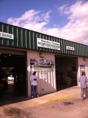 Entrance of garage bay