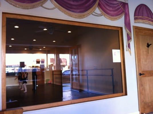 Small studio as seen from the waiting area