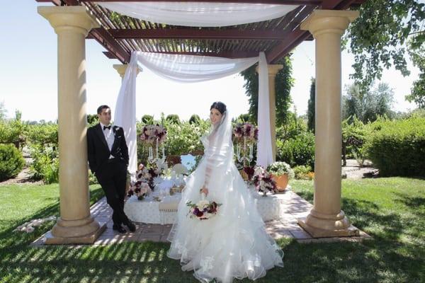 Our wedding ceremony site could not be compete without their floral arrangement s