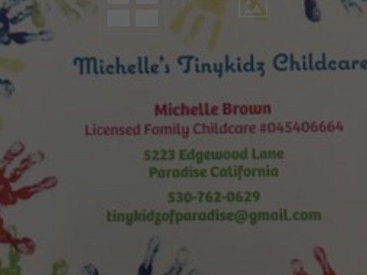 Old place of business card before 2018 campfire! Lic currently inactive until re open in late spring