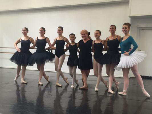 Dancers from the Summer Intensive program showing off to their families.