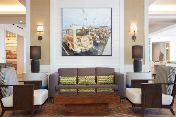 Comfortable seating options at The Dock Bar