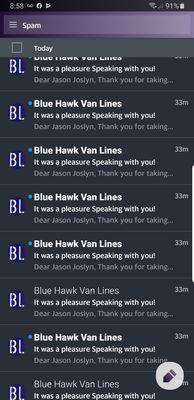 Spammers! I'm not even sure this is a real company. They blew up my email with over 50 emails within an hour!