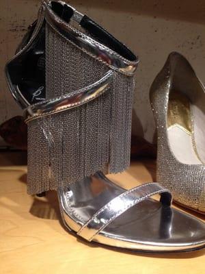 stilettos with chain curtains