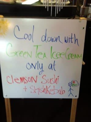 Green tea is cream!