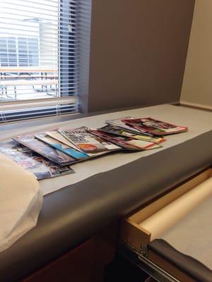 They cover the bed with books so you won't sit there. Sneaky lol