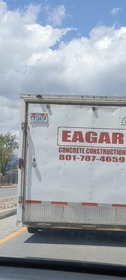 License plate of the reckless driver.