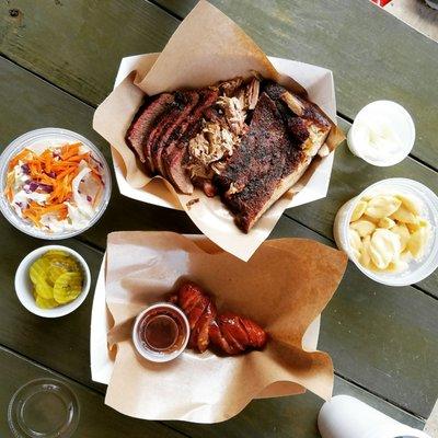 3 meat plate plus jalapeno sausage