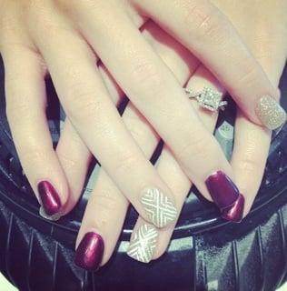 Full set with gel polish finish