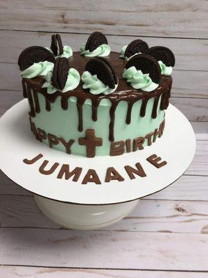 My boyfriend's birthday cake was as tasty as it looked!