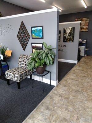 The interior of the office