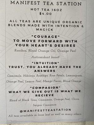 Daily Manifest Tea Station