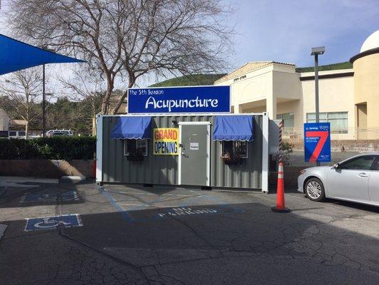 In a shipping container in a gas station parking lot...