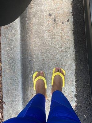 June 4 pedi and since then bath wore close toe shoes etc and they still look good.