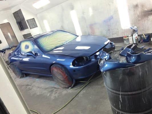 The booth is cool and clean.