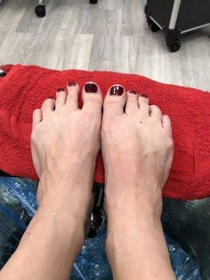 Amazing pedicure and amazing gel paint!
