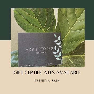 Gift Certificates available