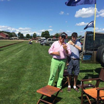 Two of my favorite polo fans tailgating at Mashomack on a perfect afternoon!!