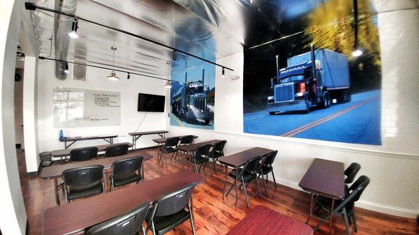 Elite's new classroom where students learn the fundamentals they will need when they hit the road!