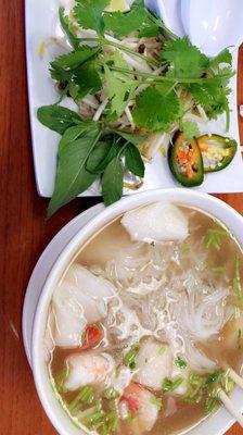 Small Seafood Pho- not the best pic, only because I was in a hurry to eat it!