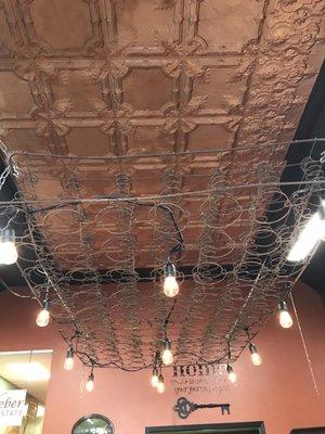 Bedspring chandelier