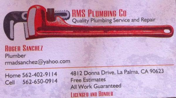 RMS Plumbing Co.