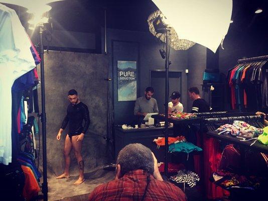 Photo shoot inside the store