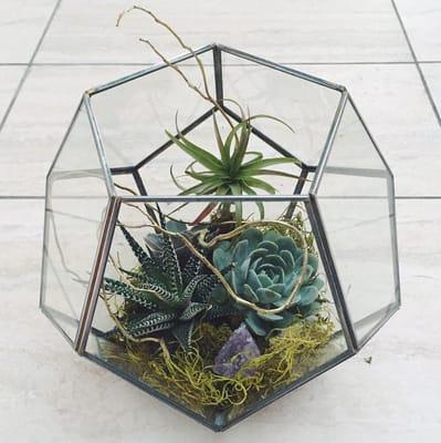 Large Geo-Terrarium for Los Angeles Magazine Event.