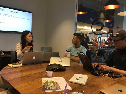 Free Chinese Class offered in Teach for the Future office building.