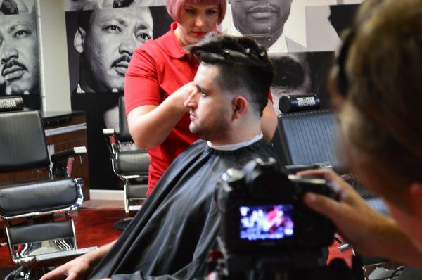 Cut being done by the beautiful Kara