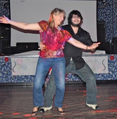 Fairbanks swing dance instructors show how it's done! Swing & ballroom dancing every Saturday, 7 pm to 9:30 pm.