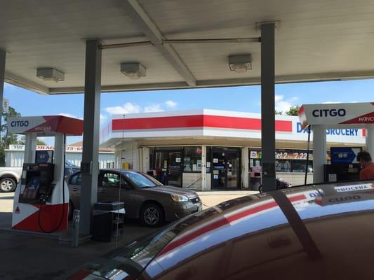 Picture of store front from the gas pump