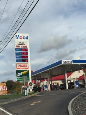 Attleborough Subway -- 106 Washington Street / Route 1, Attleborough Sign (inside Gas Station)