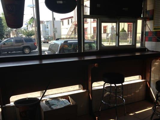 Enjoy a meal at the high counter