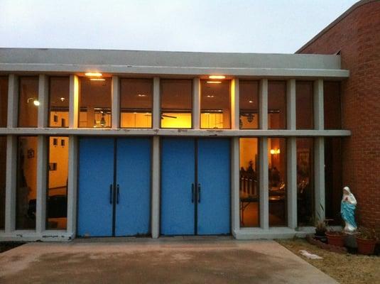 Front doors of the church.