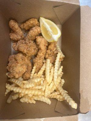 Fried shrimp basket.