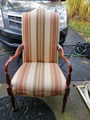 Hello, I have 2 chair's in need of reupholster. I have the fabric. Could you send an estimate and time frame. Thank you Scott Courtney