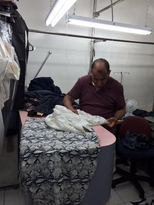 We offer on site tailoring from changing zippers and buttons to altering wedding dresses.