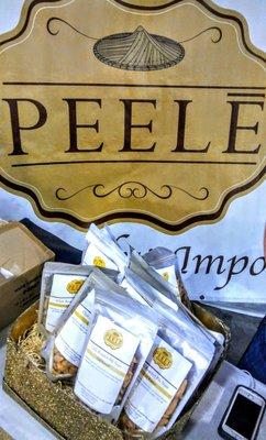 Plain, garlic, chili, & honey nut flavors available. 2 baggies for $14. Hand cracked Pili nuts from the Philippines.