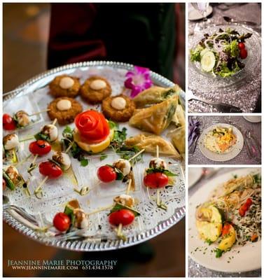 Beautiful presentation of delicious wedding food!
http://www.jeanninemarie.com/