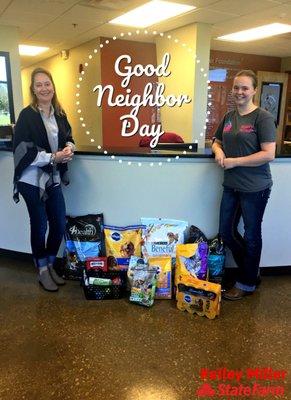 Donating goods for Good Neighbor Day