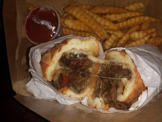 Philly cheese fries... Love the packing