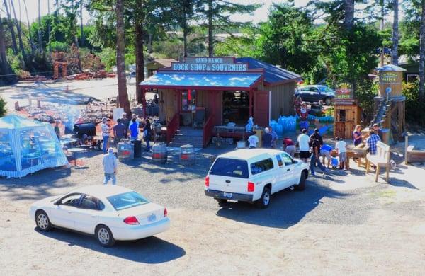 Rock hounds love the shop and rock yard.