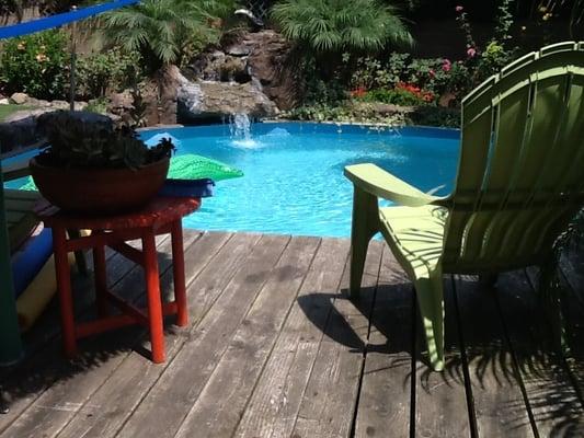 This is a very inexpensive way to add a pool,it is an above ground pool sett 2 feet into the ground, no permits required