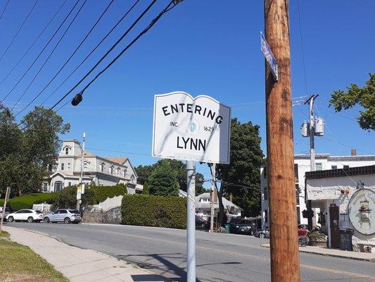 Entering Lynn, Massachusetts from Swampscott near Beach Avenue.