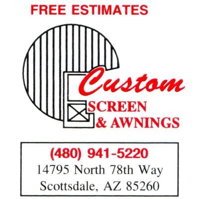 Custom Screen and Awnings Logo