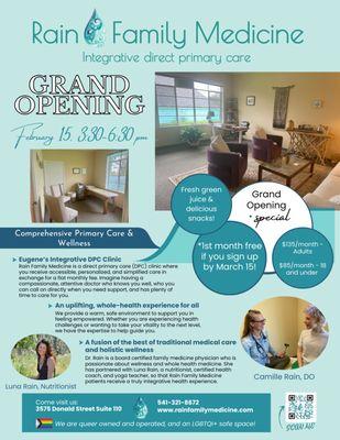 Grand Opening & Info Flyer